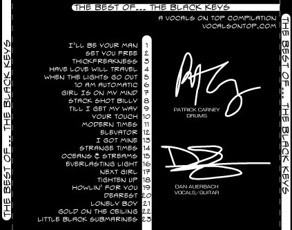 The Best Of... The Black Keys back insert