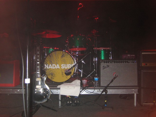 Nada Surf's stage setup at The Waiting Room in Omaha Nada Surf's stage setup at The Waiting Room in Omaha