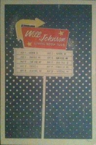 Will Johnson 2012 Living Room Tour poster