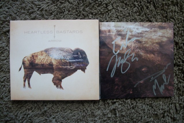 Heartless Bastards signed cd booklet