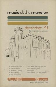 The Poster for Music at the Mansion at the Wyeth-Tootle Mansion in St. Joseph, MO.