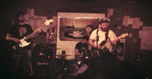 Dsoedean busting through their opening set at Cafe Acoustic on 4/13/13. Left to right: Colby Walter, Bobby Floyd and Zale Bledsoe.