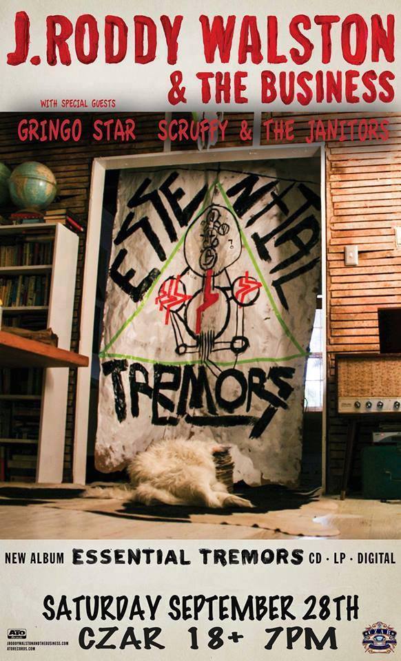 J. Roddy Woloston with Gringo Star and Scruffy & The Janitors poster.