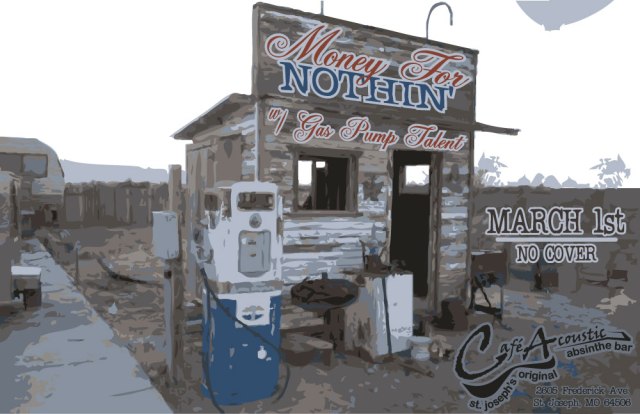 Money For Nothin' Gas Pump Talent Poster