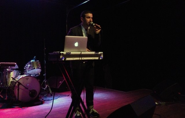 Say Hi's Eric Elbogen plays the part of a one man band in Omaha, Nebraska at The Slowdown Front on 4/18/14.