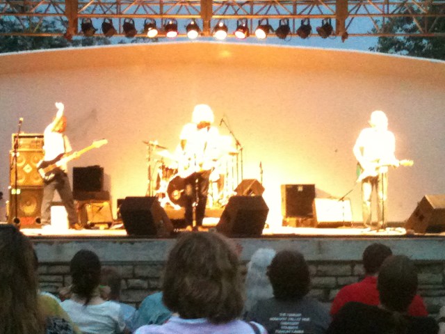 The Crickets at Krug Park Amphitheater, before the mayhem was unleashed.