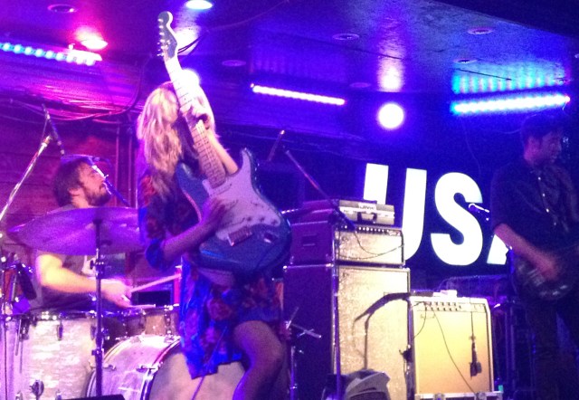 Lauren LL of UME rocks out during their opening set for The Toadies at Knucklehead's in Kansas City, Missouri on 7/31/14.