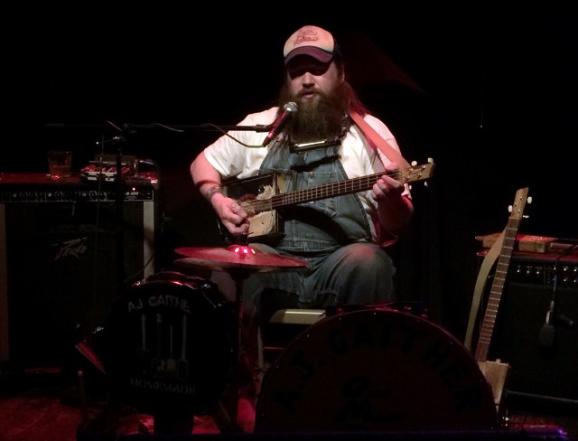 A.J. Gaither performs live opening up for Scott H. Biram at The Record Bar in Kansas City, MO on 2/5/15.