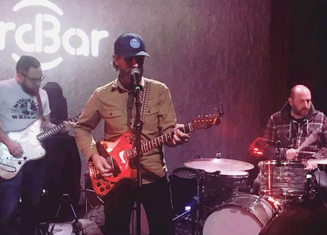 Marie/Lepanto (Justin Peter Kinkel-Schuster [left] and Will Johnson) play their lead single from their new album "Tenkiller" with Pedro The Lion's David Bazan on drums live at The Record Bar in Kansas City, Missouri on February 9th, 2018.